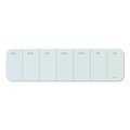 U Brands Cubicle Glass Dry Erase Undated 1 Week Calendar Board, 20 x 5.5, White 3688U00-01